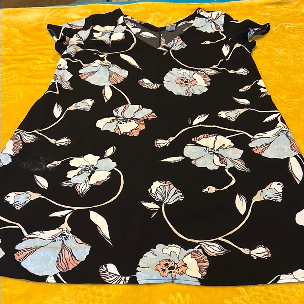 A New Day Cream Sheath Dress Sleeveless V-Neck
